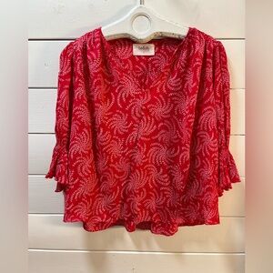 ba&sh Red Printed Blouse – Size S
